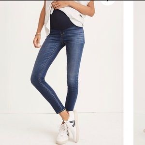 Madewell Maternity NWT Over-the-Belly Skinny Jeans in Danny Wash stretch size 24